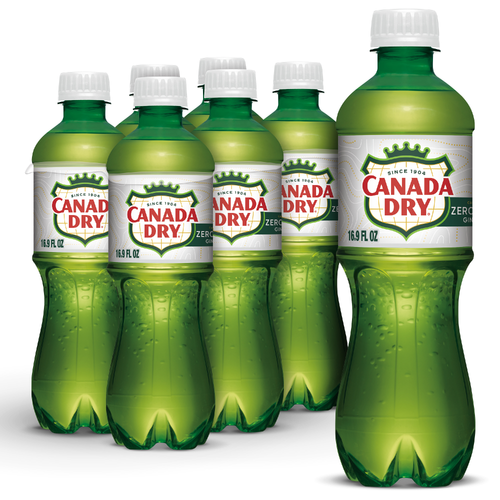 Canada Dry Zero Sugar Ginger Ale Soda - 0.083 Liter - 6 Count