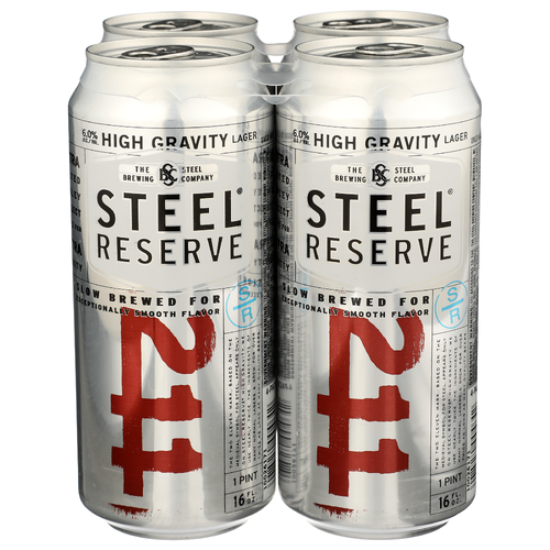 The Steel Brewing Company Reserve 211 High Gravity Lager - 16 Fluid Ounce - 4 Count