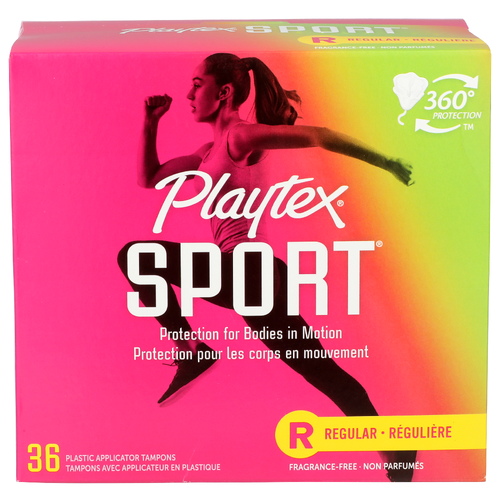 Playtex Sport Regular Plastic Applicator Tampons - 36 Count