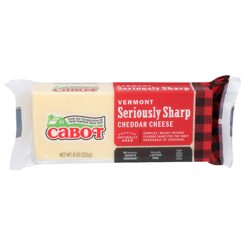 Cabot Cheddar Cheese Vermont Seriously Sharp - 8 Ounce