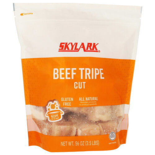 SKYLARK Gluten Free Raw Cut Beef Tripe - 56 Ounce Image 1 of 2