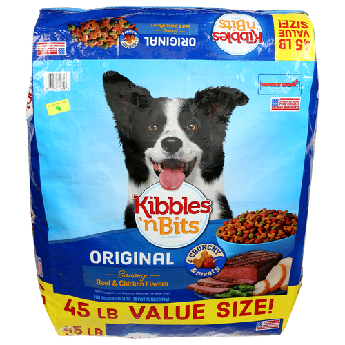 Kibbles 'N Bits Savory Beef & Chicken Original Crunchy & Meaty Dog Food - 45 Pound
