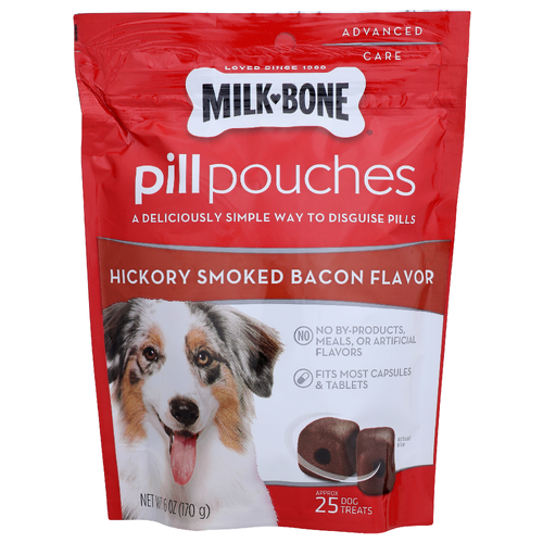 Milk-Bone Pill Pouches Hickory Smoked Bacon Dog Treats - 0.24 Ounce - 25 Count