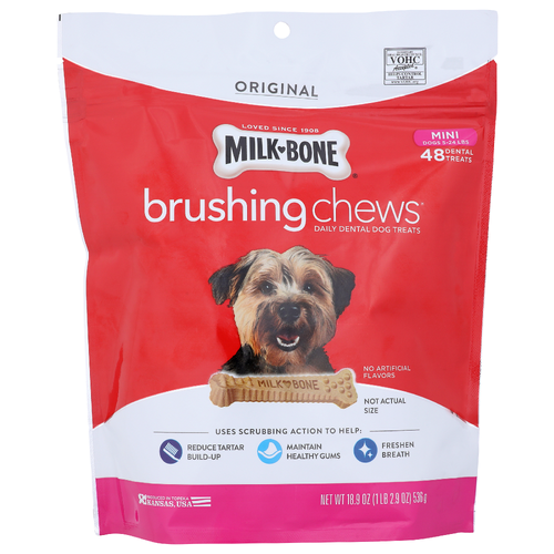Milk-Bone Brushing Chews Daily Dental Dog Treats - 0.394 Ounce - 48 Count