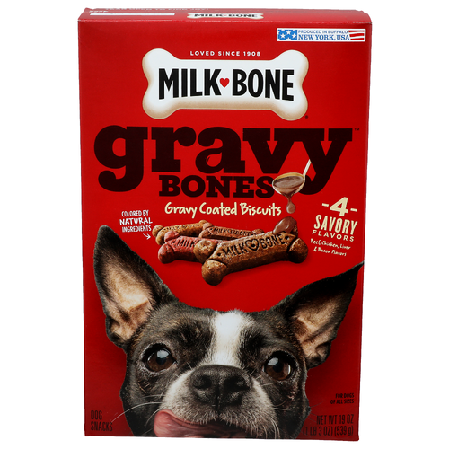 Milk-Bone Gravy Bones Beef, Chicken, Liver & Bacon Flavors Dog Snacks - 19 Ounce