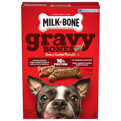 Milk-Bone Gravy Bones Beef, Chicken, Liver & Bacon Flavors Dog Snacks - 19 Ounce Image 1 of 4