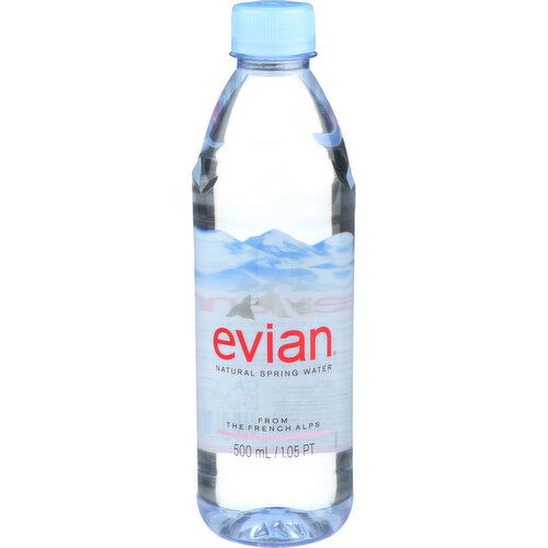 EVIAN Natural Spring Water From The French Alps - 500 ml