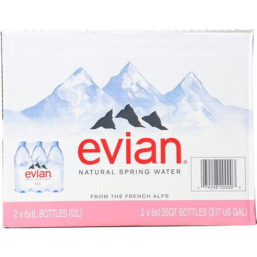 EVIAN Natural Spring Water - 12 Liter