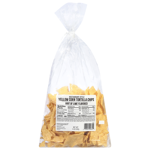 Don Pancho Lime Flavored Restaurant Style Yellow Corn Tortilla Chips - 14 Ounce