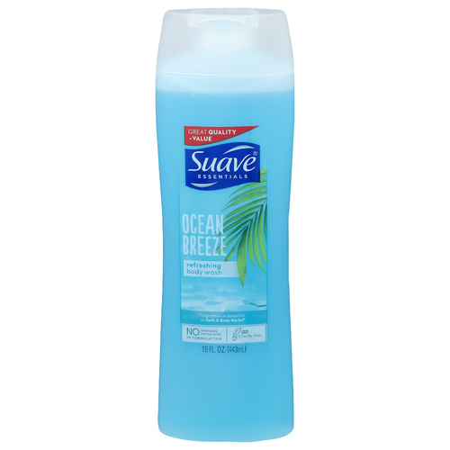 Suave Essentials Ocean Breeze Refreshing Body Wash - 15 Fluid Ounce
