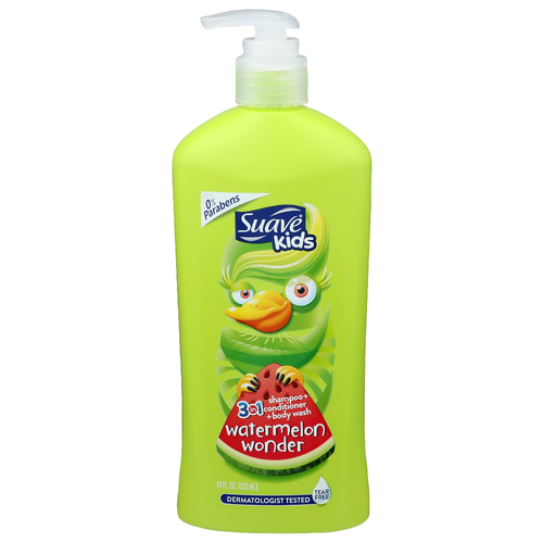 Suave Kids Watermelon Wonder Shampoo + Conditioner + Body Wash 1 - 18 Fluid Ounce