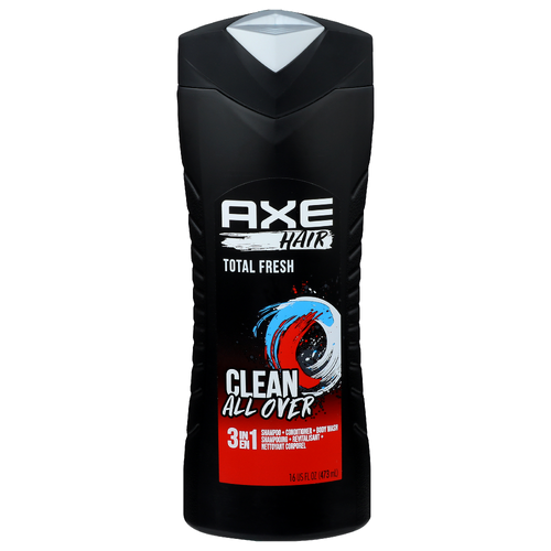 Axe Hair Total Fresh 1 Shampoo + Conditioner + Body Wash - 16 Fluid Ounce