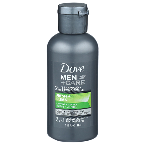 Dove Fresh + Clean 1 Shampoo + Conditioner Men +care - 3 Fluid Ounce
