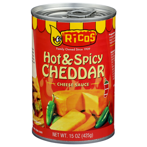 Ricos Hot & Spicy Cheddar Cheese Sauce - 15 Ounce