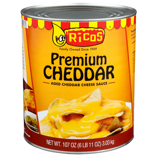 Ricos Premium Cheddar Aged Cheese Sauce - 107 Ounce