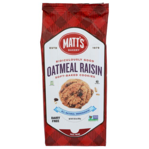 MATT's Bakery Oatmeal Raisin Soft Baked Cookies Cookie - 10.5 Ounce