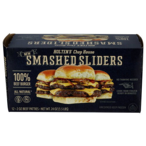 CHOP HOUSE BY HOLTEN Beef Ground Pattie - 2 Ounce - 12 Count
