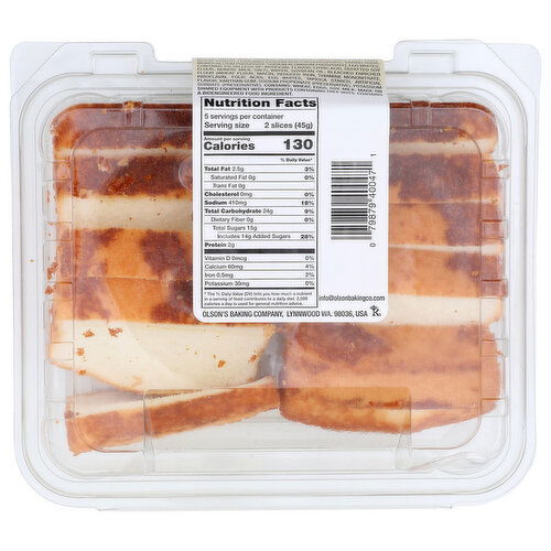 Olson's Baking Company Angel Food Loaf, Sliced - 8 Ounce