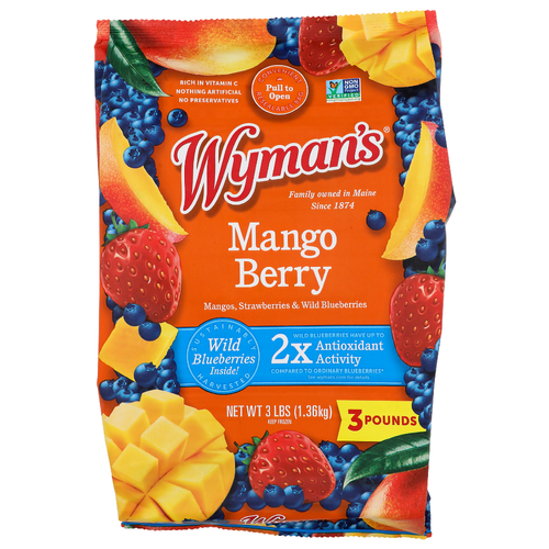 Wyman's Mangos, Strawberries & Wild Blueberries Mango Berry - 3 Pound