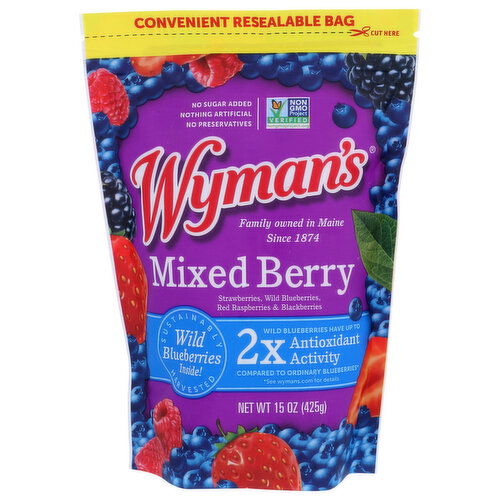 Wyman's Frozen Fruit Mixed Berries - 15 Ounce