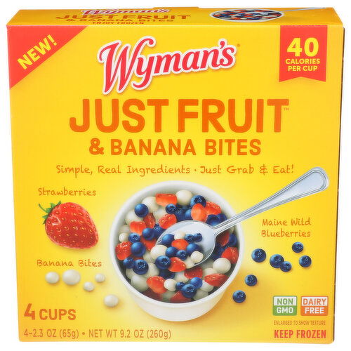 WYMAN's Just Fruit & Banana Bites - 2.3 Ounce - 4 Count