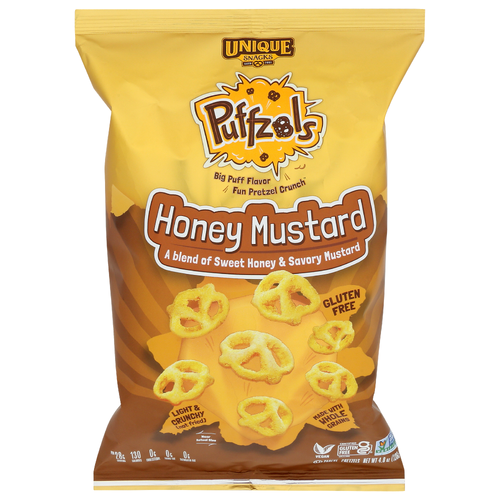 Unique Snacks Honey Mustard Puffzels - 4.8 Ounce