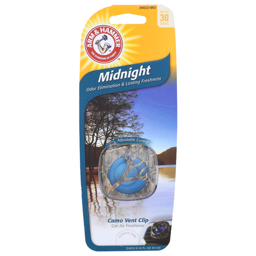 Arm & Hammer Midnight Camo Vent Clip Car Air Freshener - 0.14 Fluid Ounce