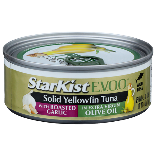 Starkist E.v.o.o. With Roasted Garlic In Extra Virgin Olive Oil E.v.o.o. Solid Yellowfin Tuna - 4.5 Ounce