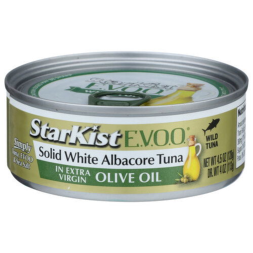 Starkist E.v.o.o. In Extra Virgin Olive Oil E.v.o.o. Solid White Albacore Tuna - 4.5 Ounce