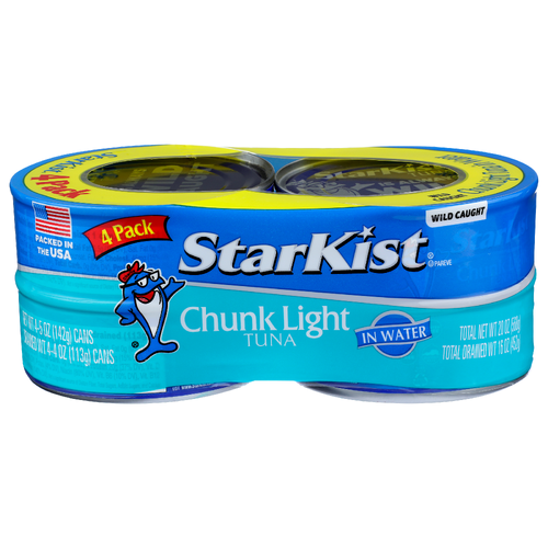 Starkist In Water Chunk Light Tuna - 5 Ounce - 4 Count