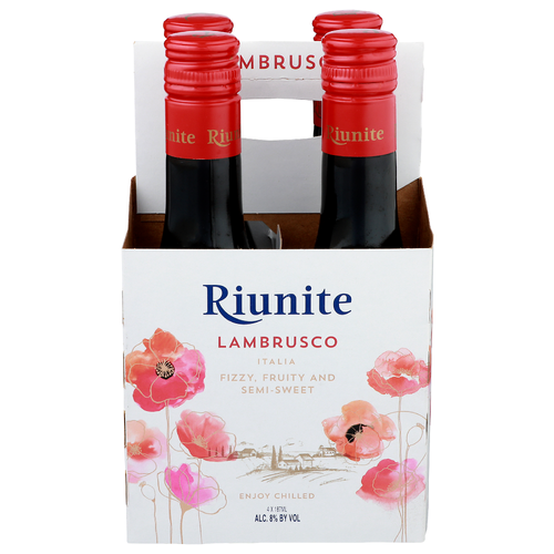 Riunite Lambrusco Red Wine - 187 ml - 4 Count