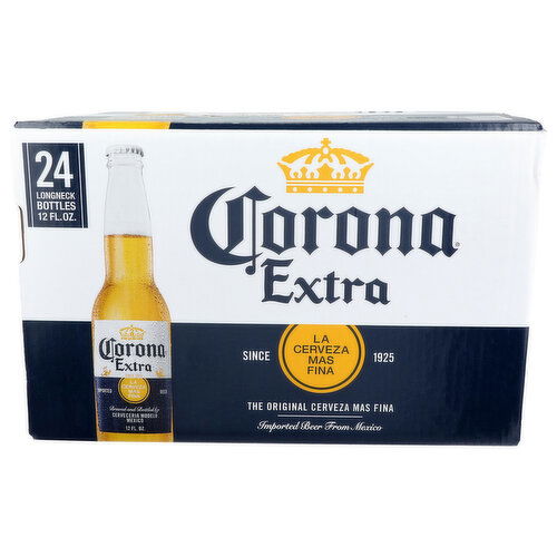 Corona Extra The Original La Cerveza Mas Fina - 12 Fluid Ounce - 24 Count