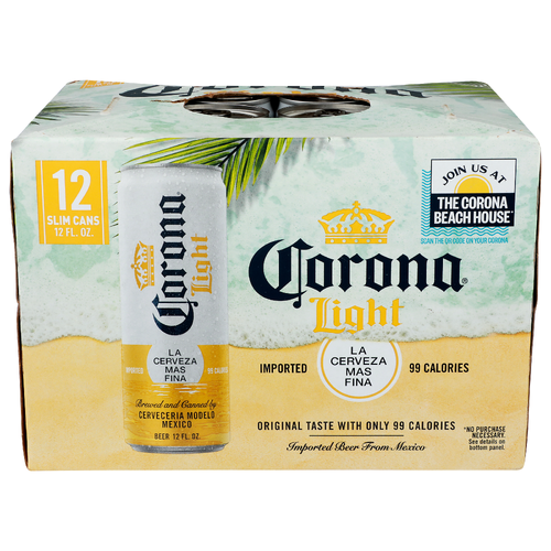 Corona Light Beer - 12 Fluid Ounce - 12 Count
