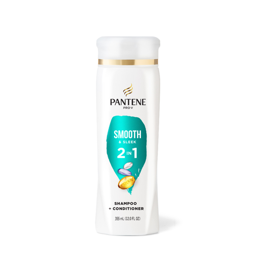 Pantene Pro-V Smooth & Sleek 2 In 1 Shampoo + Conditioner - 355 ml Image 1 of 3