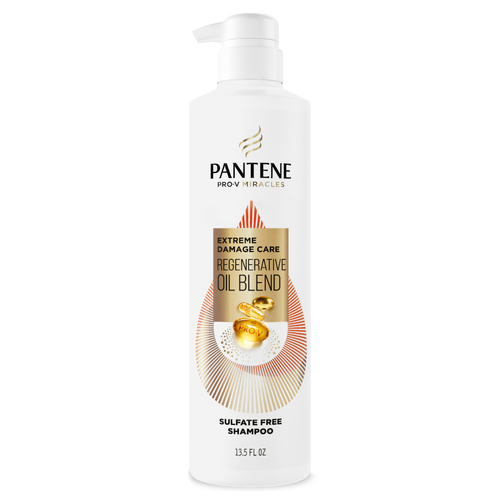 Pantene Pro-V Miracles Extreme Damage Care Regenerative Oil Blend Sulfate Free Shampoo - 13.5 Ounce
