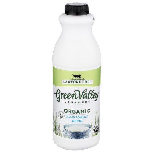 Green Valley Organics Lowfat Kefir Plain - 32 Fluid Ounce