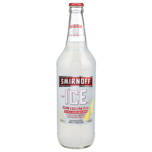 Smirnoff Ice Natural Lemon Lime Flavor Flavored Beer - 24 Fluid Ounce