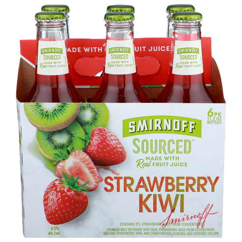 Smirnoff Strawberry Kiwi Sourced Beer - 6 Count Image 1 of 3