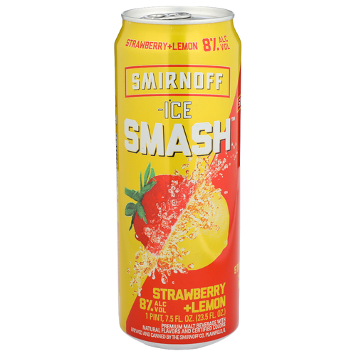 Smirnoff Ice Smash Strawberry + Lemon - 23.5 Fluid Ounce - 1 Count