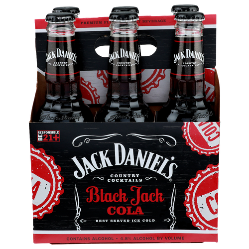Jack Daniel's Country Cocktail Black Cola - 10 Fluid Ounce - 6 Count