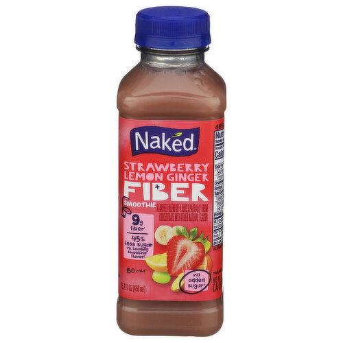Naked Strawberry Lemon Ginger Fiber Juice Smoothie - 15.2 Fluid Ounce Image 1 of 4