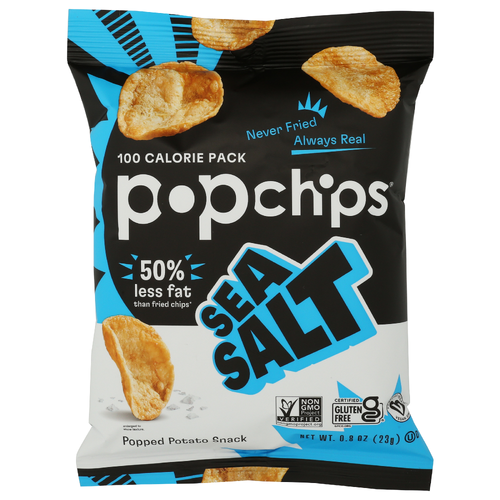 Popchips Sea Salt Chips Original Potato - 0.8 Ounce