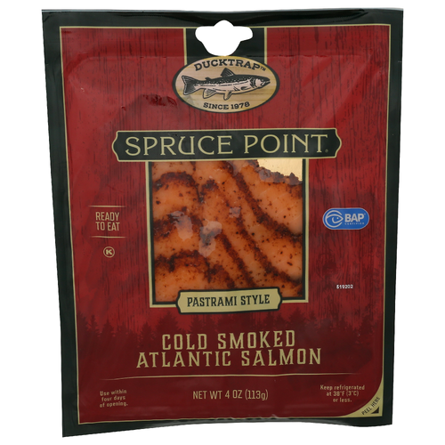 DUCKTRAP - SPRUCE POINTraditional Smoked Atlantic Salmon Pastrami - 4 Ounce