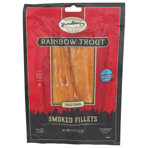 Ducktrap Smoked Trout Fillets Whole Foods - 8 Ounce Image 1 of 4