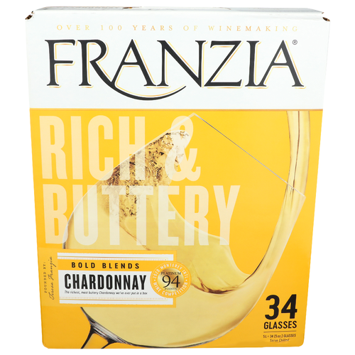 Franzia Rich & Buttery Bold Blends Chardonnay - 0.147 Ounce - 34 Count