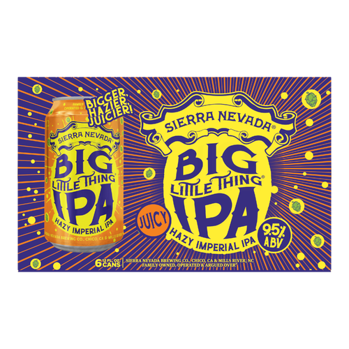 Sierra Nevada Big Little Thing Hazy Imperial Ipa Craft Beer 6 Pack Cans - 72 Fluid Ounce
