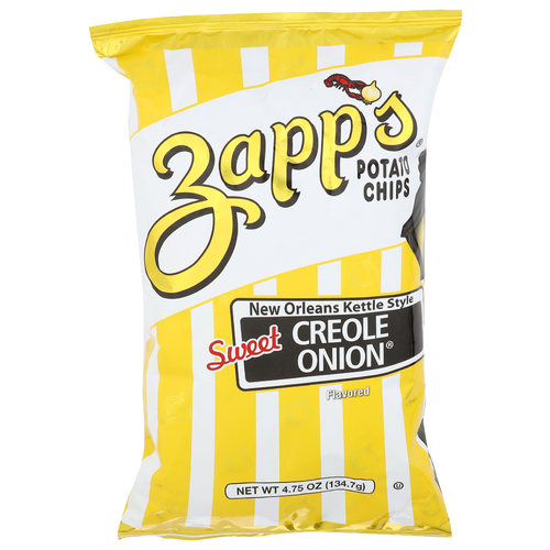 ZAPP's Sweet Creole Onion Flavored New Orleans Kettle Style Potato Chips - 4.75 Ounce Image 1 of 4