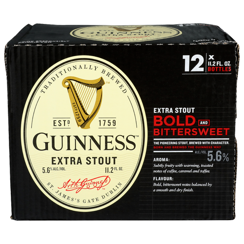Guinness Bold And Bittersweet Extra Stout - 11.2 Fluid Ounce - 12 Count