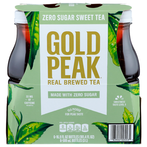 Gold Peak Sweet Tea Real Brewed Zero Sugar - 16.9 Fluid Ounce - 6 Count
