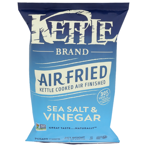 Kettle Sea Salt Vinegar Cookedair Fried Potato Chips - 6.5 Ounce